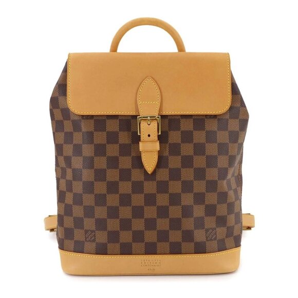 LOUIS VUITTON Damier Arlequin Backpack Leather Ebene - Picture 1 of 11